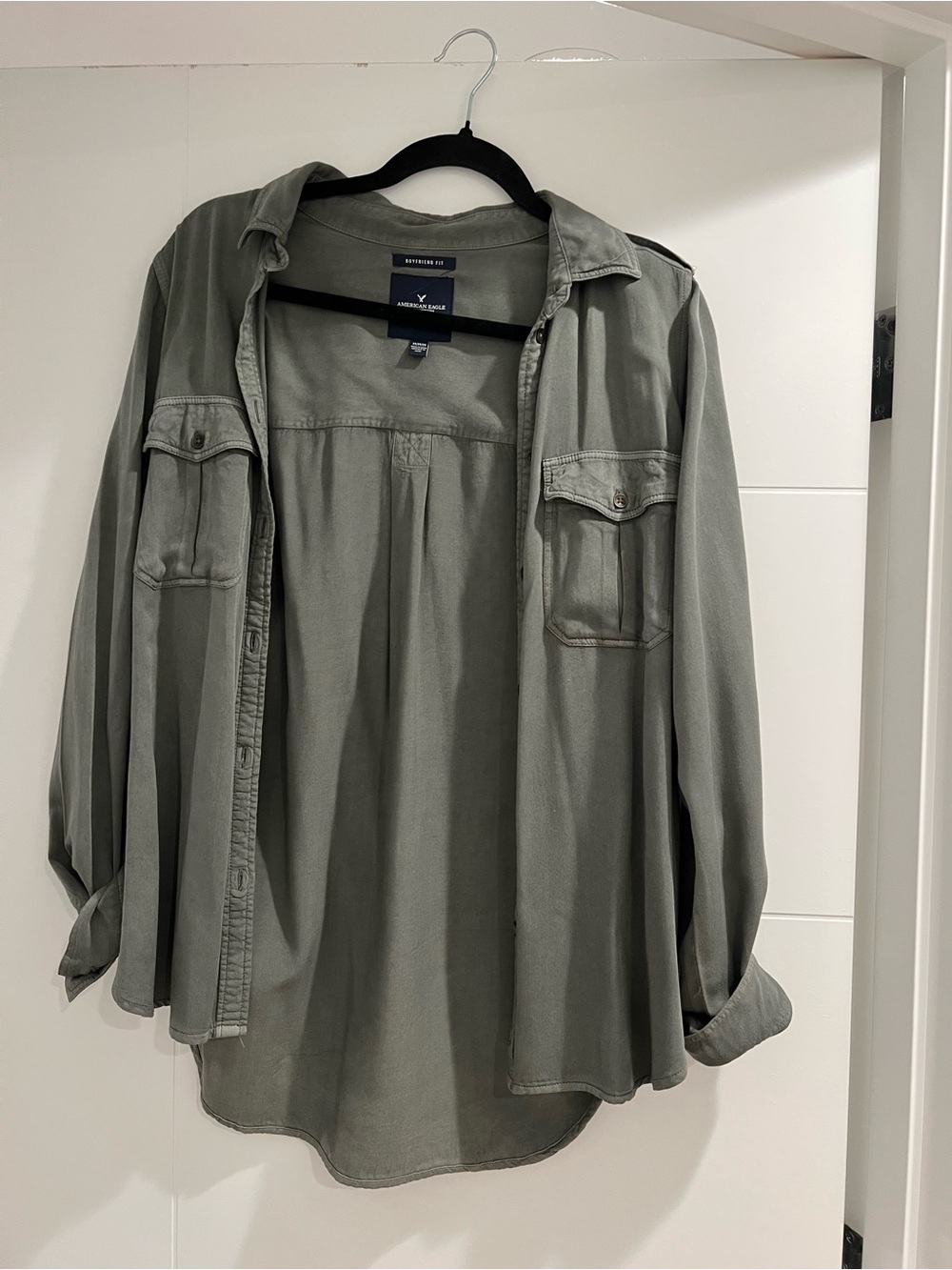 Women’s Overshirt Jacket in Olive Green